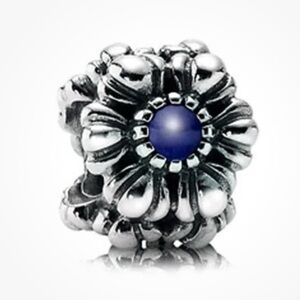 Retired Pandora Birthday Blooms September Sapphire Birthstone Charm
